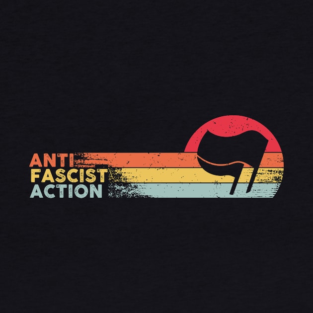 AntiFascist Action Vintage Retro Gift by Lones Eiless